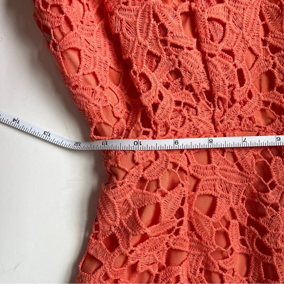 ASTR Midi Length Lace Coral Strap Cocktail Dress - Picture 9 of 10